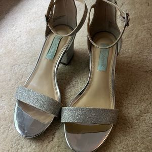 Betsey Johnson Silver 2.25” Heels